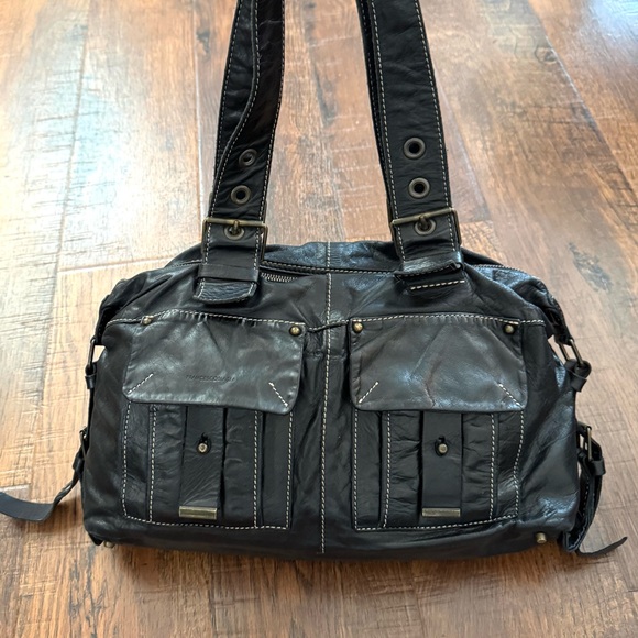 FRANCESCO BIASIA black leather motorcycle 🏍 bag - Picture 2 of 11